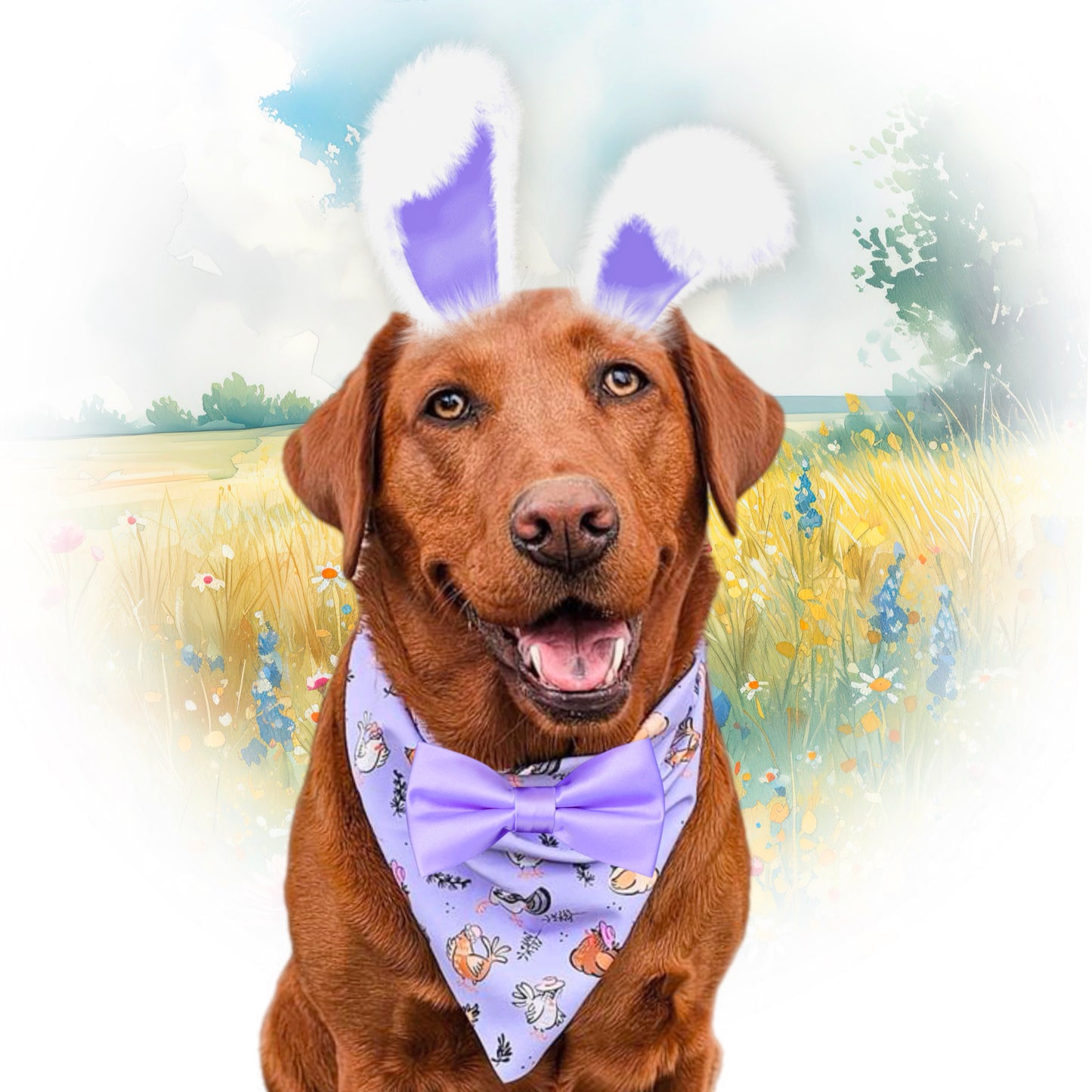 Spring/ Easter Pet Edit - Easter Bunny - Personalised Pet Portrait